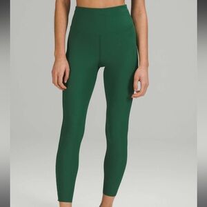 Lululemon Base Pace High-Rise Ribbed Tight 25" in Everglade Green, size 4